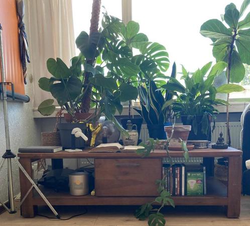 Laag, houten TV-meubel, Huis en Inrichting, Kasten |Televisiemeubels, Gebruikt, Minder dan 100 cm, 100 tot 150 cm, 25 tot 50 cm