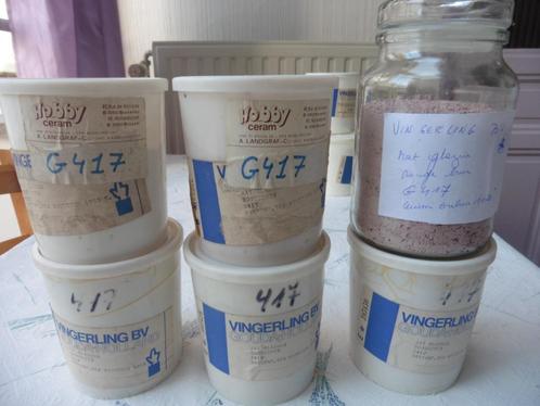 Set geëmailleerde potten in poedervorm van ongeveer 500 gram, Hobby en Vrije tijd, Pottenbakken, Ophalen