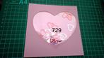valentijn kaartje handgemaakt liefde hartjes vierkant, Hobby en Vrije tijd, Kaarten | Zelfgemaakt, Ophalen of Verzenden, Nieuw