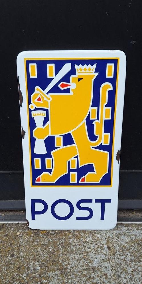 Mooi POST emaille reclamebord., Verzamelen, Merken en Reclamevoorwerpen, Gebruikt, Reclamebord, Ophalen of Verzenden