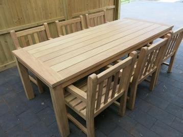 te koop volledige teak tuinset beschikbaar voor biedingen