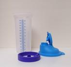 Tupperware Grote Shaker - Schenker - 600 ml - Wit & Blauw, Nieuw, Ophalen of Verzenden, Wit, Bus of Trommel