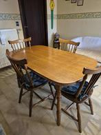 Massief eiken keukentafel, Ophalen
