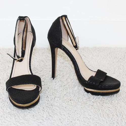 Prachtige Leren Supertrash Sandalen s25 (Maat 38) € 40,-, Kleding | Dames, Schoenen, Zo goed als nieuw, Sandalen of Muiltjes, Zwart