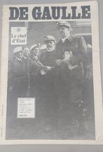 Oude krant over De Gaulle, Krant, 1960 tot 1980, Ophalen of Verzenden