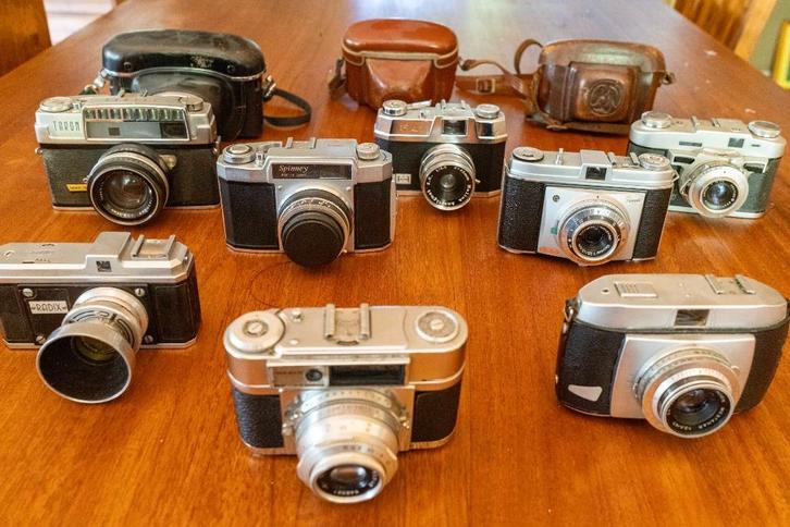Lot 8 cameras 50's en 60's, Verzamelen, Foto's en Prenten, Ophalen