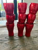 9 stuks rode coca cola glazen, Verzamelen, Ophalen, Nieuw