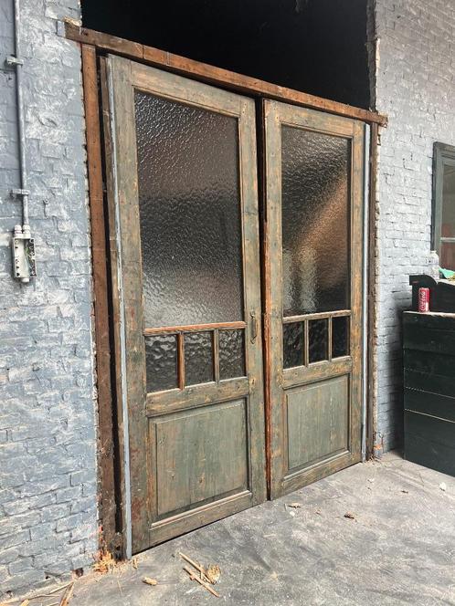 Deur klein 2 x (80 X 210) of 160 x 210, Doe-het-zelf en Bouw, Deuren en Vliegenramen, Gebruikt, Overige typen, 200 tot 215 cm