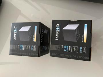 2x LAMPINNO LED Cube Wandlampen – Nieuw in doos beschikbaar voor biedingen