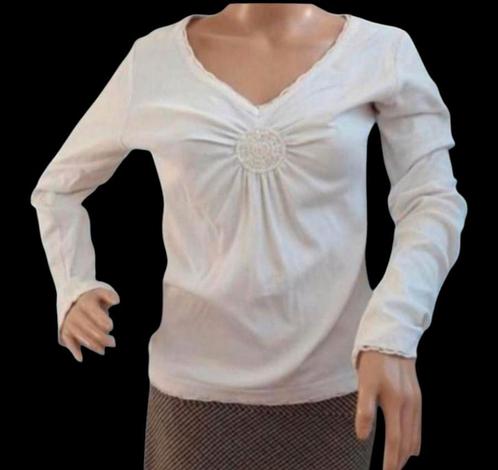 ✨️ESPRIT Mooie Witte Top  - Maat L valt als M - Topstaat✨️, Kleding | Dames, Topjes, Zo goed als nieuw, Maat 38/40 (M), Wit, Lange mouw