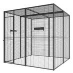 Volière panoramique 2x2x2 m toit maille cage ara perroquet, Verzenden, Nieuw, Metaal, Volière