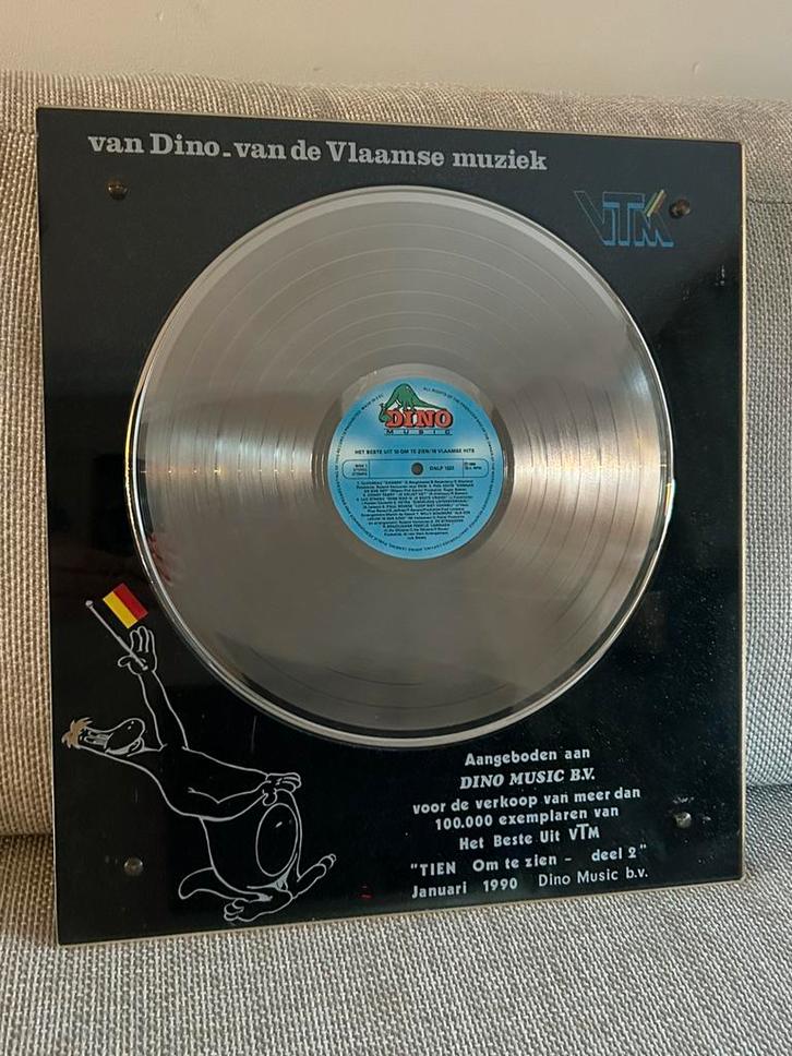 Gouden plaat Clouseau, Helmut Lotti e.a., Verzamelen, Muziek, Artiesten en Beroemdheden, Gebruikt, Verzenden