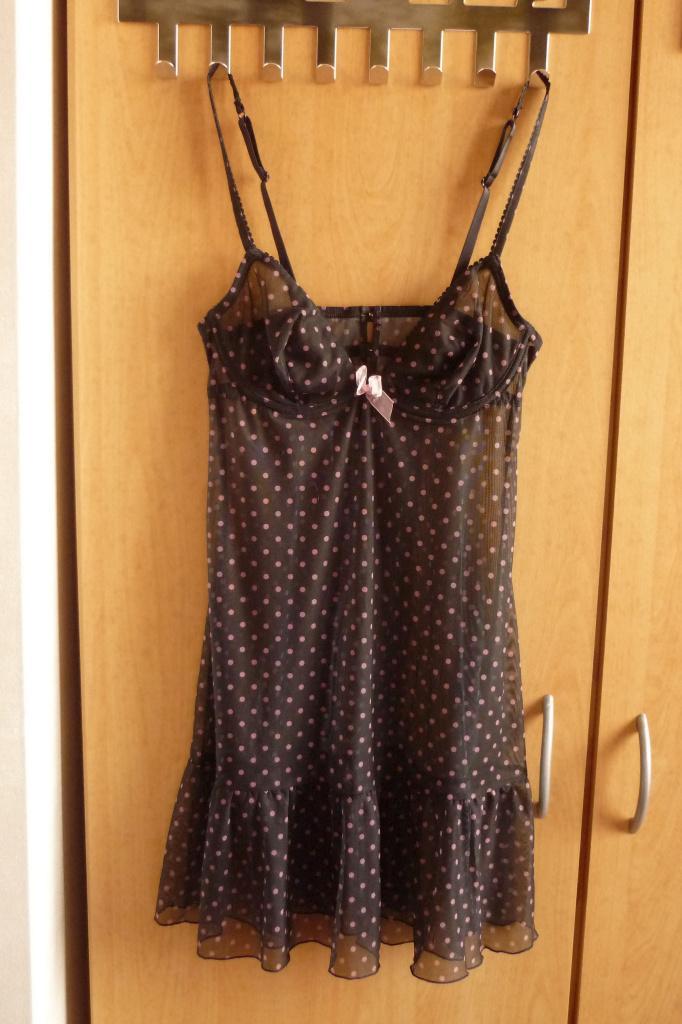 Zwart doorschijnend nachtkleedje lingeriejurk roze stippen, Kleding | Dames, Ondergoed en Lingerie, Zwart, Ophalen of Verzenden