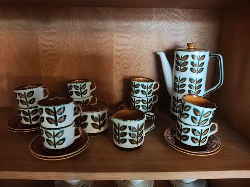 Boch Servies, koffiekoppen met ondertassen koffiepot suikerp, Antiek en Kunst, Antiek | Servies compleet, Ophalen of Verzenden