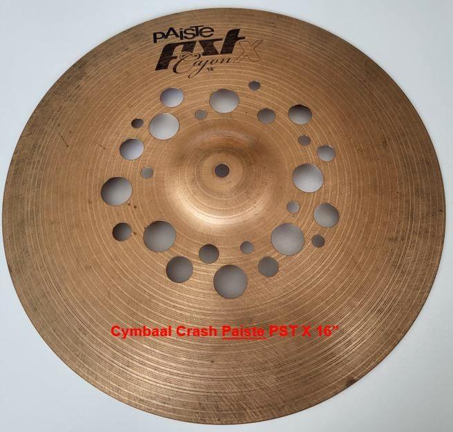 Cymbaal Crash Paiste PST X 16” voor Cajon, Musique & Instruments, Percussions, Comme neuf, Autres types, Enlèvement