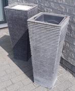 Bloembak in steen, Tuin en Terras, Ophalen, Steen, Minder dan 60 cm, Vierkant
