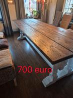 Rustieke tafel, Rustieke spoorwegplanken tafel, Enlèvement, Utilisé, 50 à 100 cm