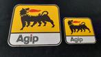 Lot de 2 autocollants essence de la marque Agip Oil, Collections, Comme neuf, Voiture ou Moto, Enlèvement ou Envoi