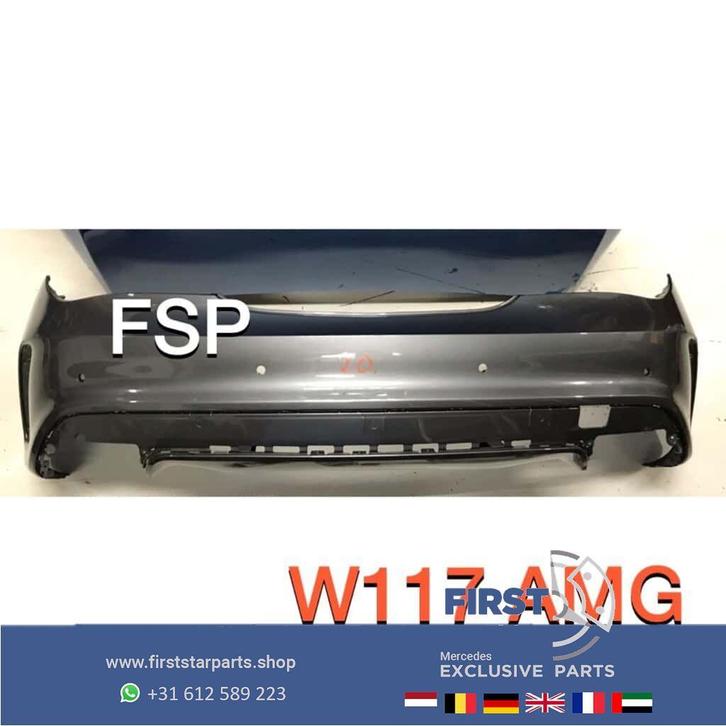 W117 X117 CLA / Shooting brake AMG Achterbumper zwart wit gr, Auto-onderdelen, Carrosserie, Bumper, Mercedes-Benz, Achter, Gebruikt