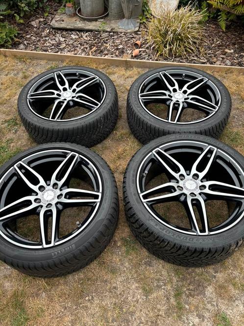 Amg Mercedes 19 inch met winterbanden, Auto-onderdelen, Banden en Velgen, Velg(en), Winterbanden, 19 inch, 145 mm, Personenwagen