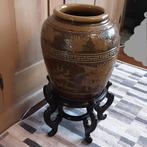 Grote zeer mooie aardewerken DRAAK vaas, Eventueel staander, Ophalen of Verzenden