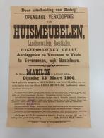 Affiche van Openbare Verkoop van Huismeubelen uit 1906, Enlèvement ou Envoi