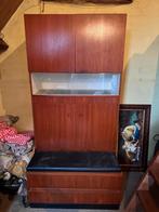 60s vintage teak kasten met zitbankje, Antiek en Kunst, Antiek | Meubels | Kasten, Ophalen