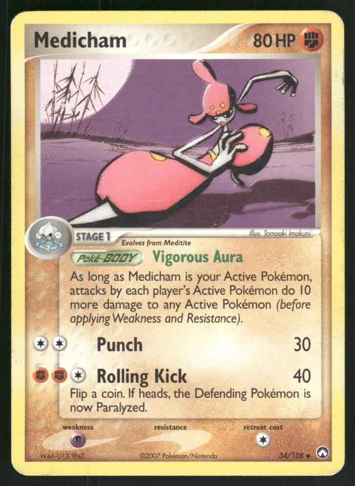 Medicham 34/108 - Power Keepers (NM), Hobby en Vrije tijd, Verzamelkaartspellen | Pokémon, Gebruikt, Verzenden