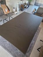 Grote Eettafel zwart met Alu voet, Ophalen, 100 tot 150 cm, Vijf personen of meer, Modern