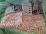 Rideaux voilage beige lot 2 pièces H.240cm x largeur 140cm, Ophalen, Nieuw, Beige