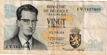 BILLET DE 20 FRANCS  BELGIQUE  ROI BAUDOUIN - ATOMIUM BRUXEL beschikbaar voor biedingen