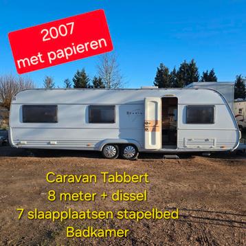 Caravan Tabbert 2007 met papieren 7 slaapplaatsen stacaravan beschikbaar voor biedingen