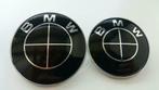 Bmw motorkap capot kofferbak logo/embleem full zwart 2x82 mm, Ophalen of Verzenden, Nieuw, BMW