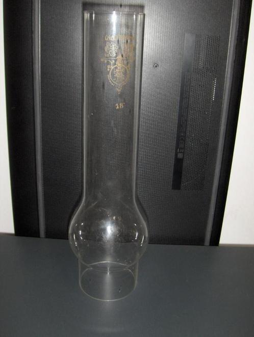 Globe cheminée cristal de bohème lampe à pétrole., Antiquités & Art, Antiquités | Verre & Cristal, Enlèvement ou Envoi