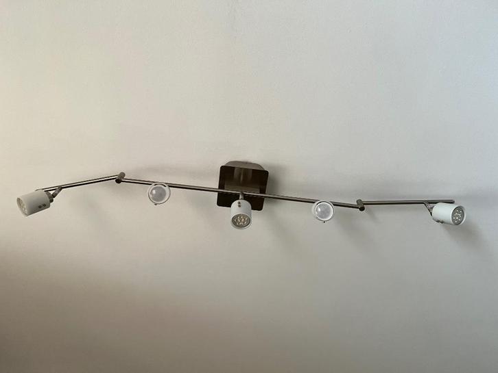 Plafonnier 5 spots, parfait état, Huis en Inrichting, Lampen | Plafondlampen, Gebruikt, Glas, Ophalen