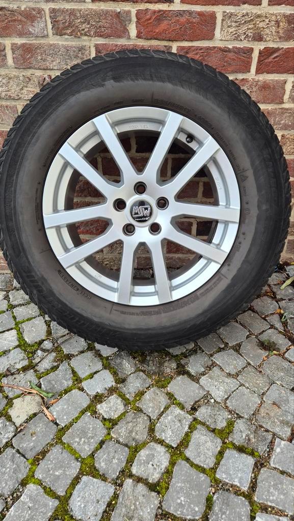 4 pneus d'hiver sur jantes en aluminium, Autos : Pièces & Accessoires, Pneus & Jantes, Jante(s), Pneus hiver, Enlèvement