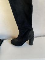 Lange laarzen zwart suède , maat 40, Ophalen of Verzenden, Zwart