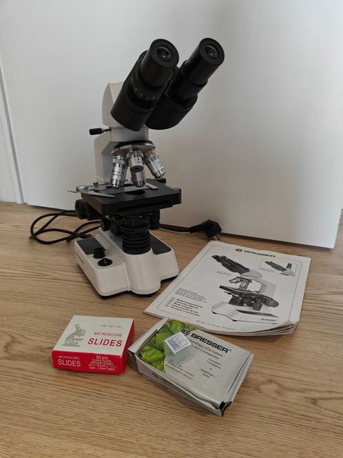 BRESSER Researcher Bino Microscoop 40x-1000x, Audio, Tv en Foto, Optische apparatuur | Microscopen, Zo goed als nieuw, Biologische microscoop