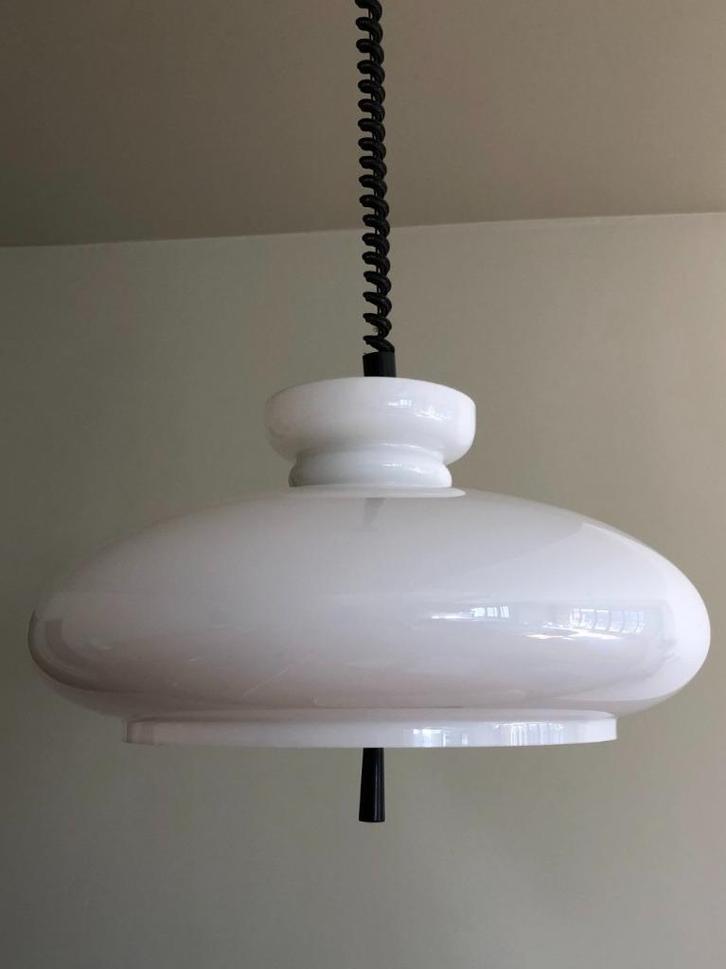 Seventies luster Bowl - Raak Amsterdam, Huis en Inrichting, Lampen | Wandlampen, Zo goed als nieuw, Glas, Ophalen