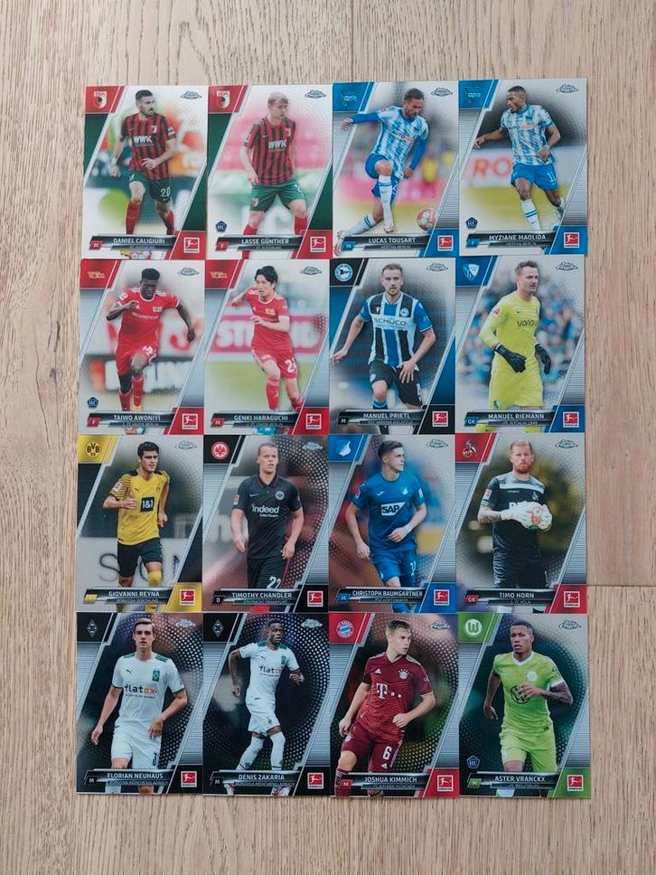 Topps Chrome Bundesliga 2021 2022 ( 16 kaarten ), Verzamelen, Sportartikelen en Voetbal, Nieuw, Spelerskaart