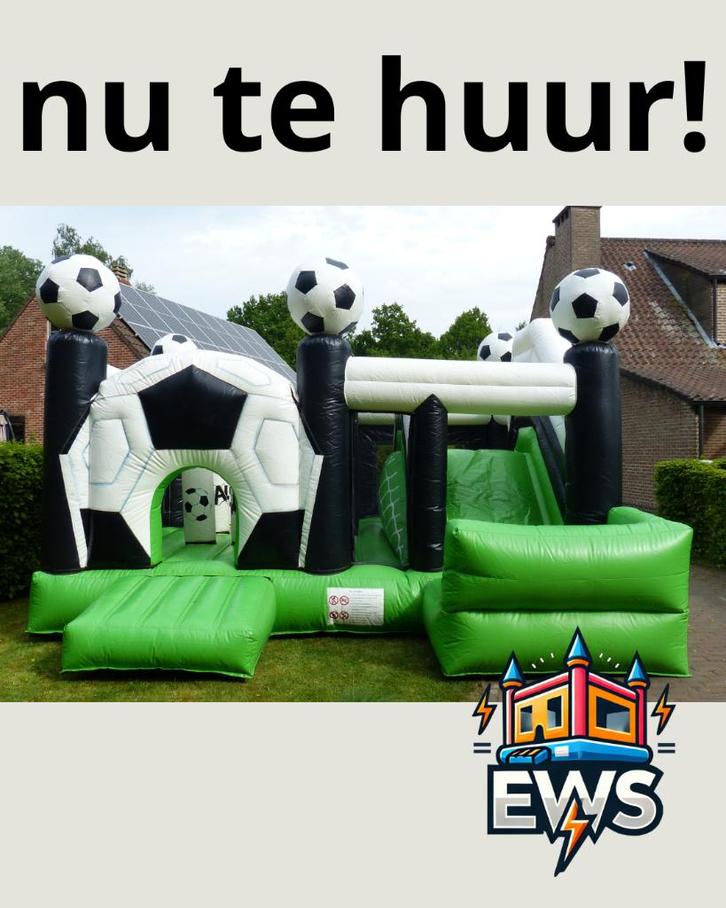te huur -  voetbal springkasteel, Hobby en Vrije tijd, Feestartikelen | Verhuur, Nieuw, Ophalen of Verzenden