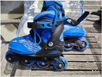 Inline skate / skeeler 32-36, Enlèvement ou Envoi, Réglable, Utilisé