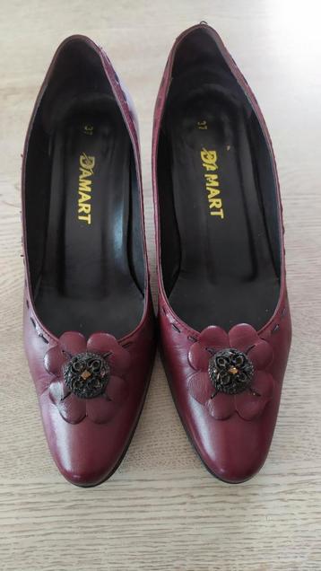 Bordeauxrode schoenen van D'Amant. Schoenmaat 37