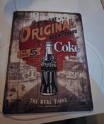 Vintage metaal coca cola bord 30x40, Verzamelen, Ophalen of Verzenden, Zo goed als nieuw