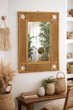 Prachtige vintage rattan spiegel, Enlèvement ou Envoi, Utilisé