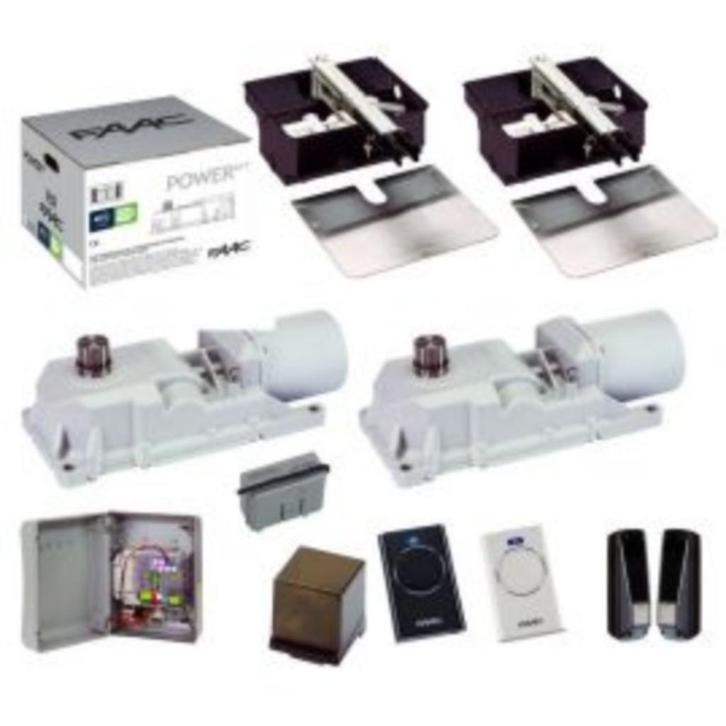Faac  poortopener KIT 770N 24V  E124S + grondbakken, Tuin en Terras, Tuinpoorten, Nieuw, Draaipoort, Ophalen