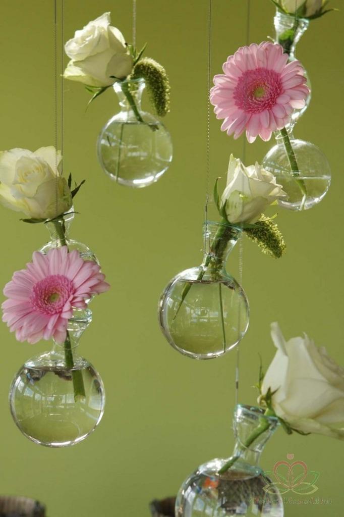 glazen bolvaasjes   6 cm, Huis en Inrichting, Woonaccessoires | Vazen, Gebruikt, Glas, Ophalen of Verzenden