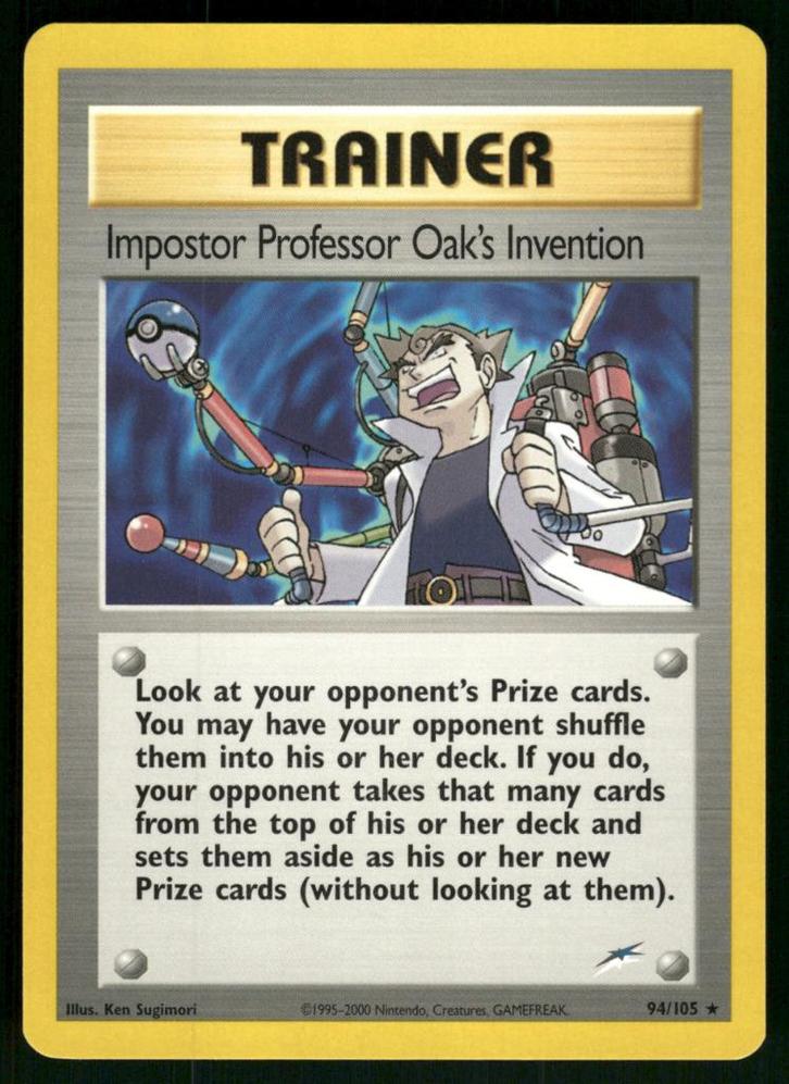 Impostor Professor Oak's Invention 94/105 - Neo Destiny, Hobby en Vrije tijd, Verzamelkaartspellen | Pokémon, Gebruikt, Verzenden