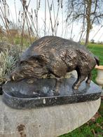 SANGLIER EN BRONZE SUR SOCLE EN MARBRE, Enlèvement ou Envoi, Bronze