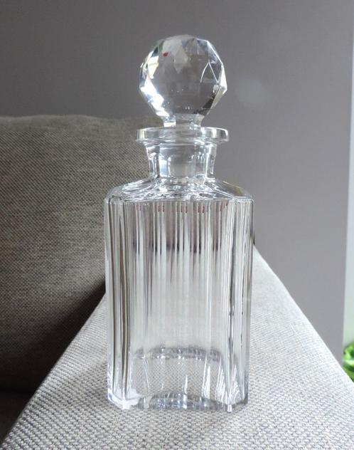 Val Saint Lambert = verfijnde karaf met bolle dop, Antiek en Kunst, Antiek | Glaswerk en Kristal, Ophalen